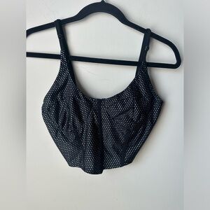 Wildcat Corset Style Crop Top iridescent Polka  Dots Size L